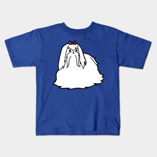 Fluffy Kawaii Maltese Kids T-Shirt